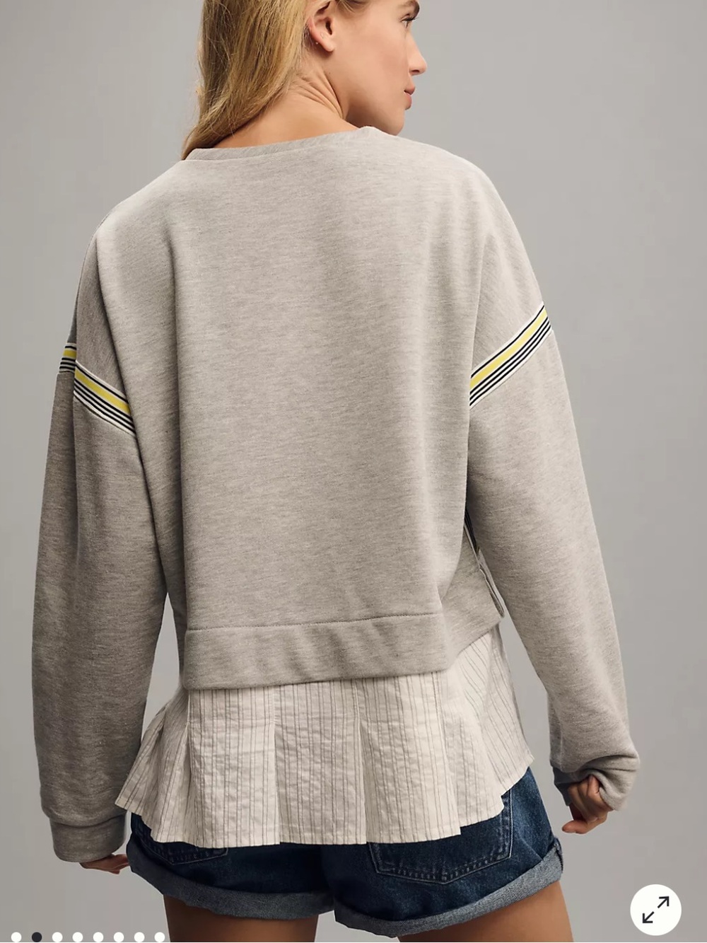 Anthropology Maeve Stripe Tape Twofer Blouse S - Picture 2 of 5